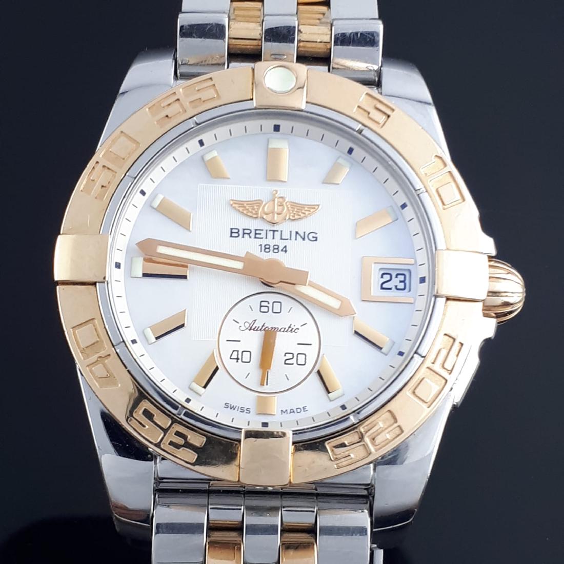 Breitling - Galactic 36 Gold & Steel Automatic - Ref :: Pre-Owned Breitling Galactic 36 (C37330) self-winding automatic watch Features a 36mm stainless steel case with an 18k Yellow gold bezel Surrounding a mother-of-pearl dial on a stainless steel and 18k