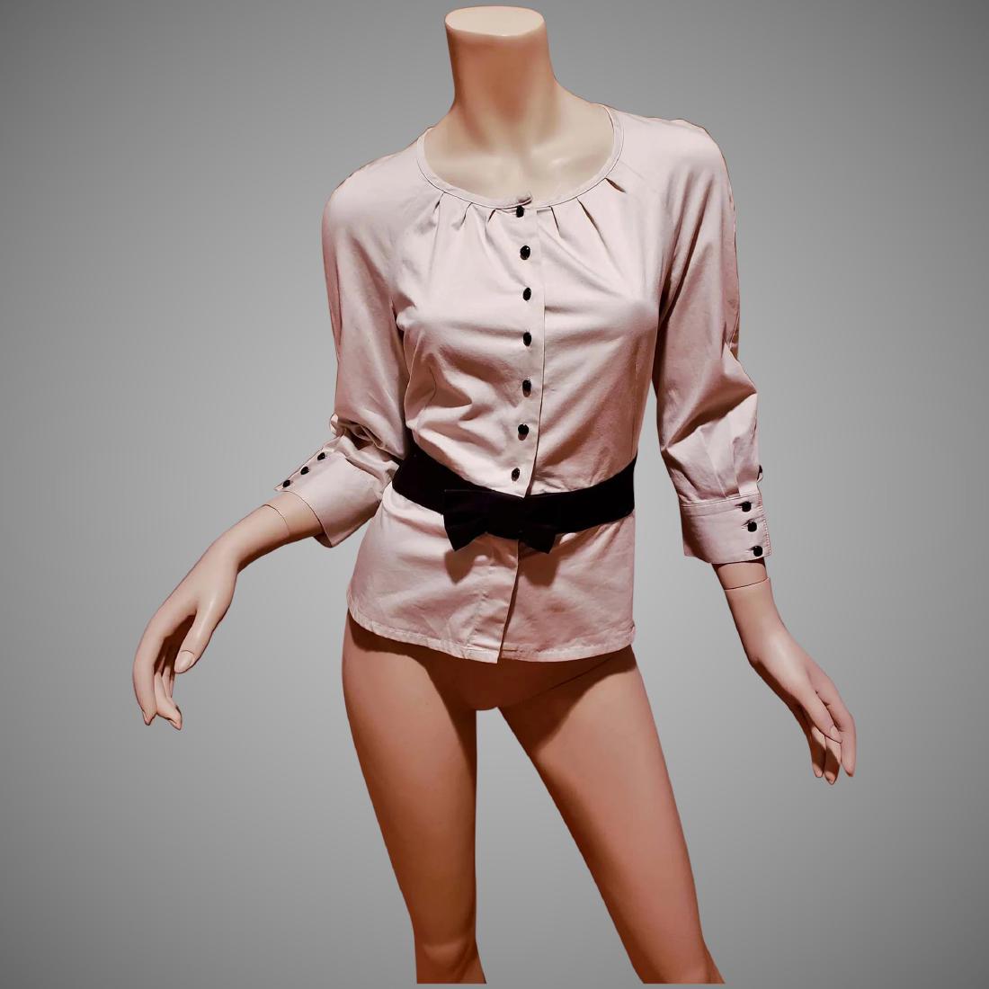 Vtg Christian Dior CD Uniform Jacket Parfum cream/black (1 of 4)