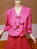 Vtg Diane von Furstenberg cerise wiggle dress kitten - 3