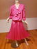 Vtg Diane von Furstenberg cerise wiggle dress kitten - 4