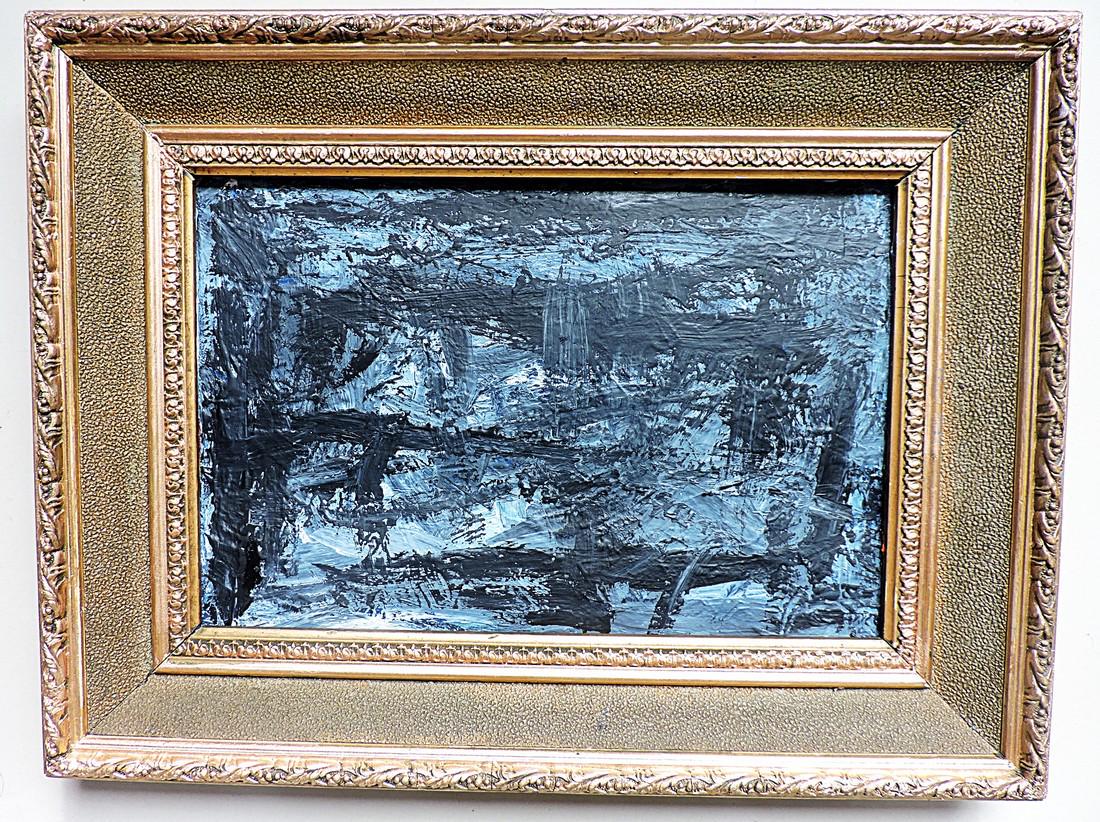 Emilio Vedova: Artist: Emilio Vedova Origin: Italia Date/Period: 50's decade Medium: oil on wood Dimensions: 31 x 21 cm Description: Emilio Vedova, Italian (1919-2006) Oil on canvas on woodr "Abstract". Gallery Stam