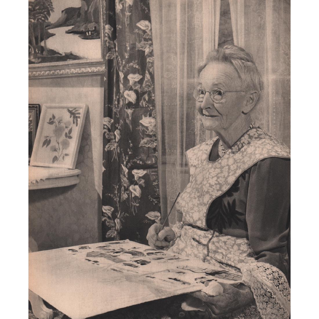 FRITZ HENLE - Grandma Moses: Artist: FRITZ HENLE Print Title: Grandma Moses Medium: Sheet-fed Gravure Printing Date: 1940's Printed in France Image Size approx: 8.5 x 10.5 inches Fritz Henle (1909-1993) was a German-born photogra