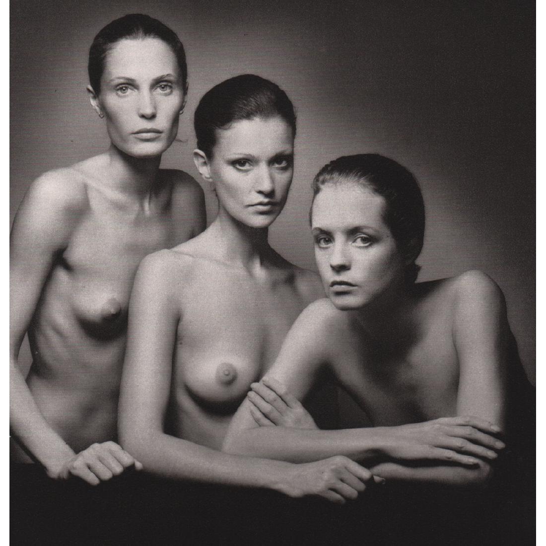 JEANLOUP SIEFF - Group Portrait, Paris 1975: Artist: JEANLOUP SIEFF Print Title: Group Portrait, Paris 1975 Medium: Sheet-Fed Gravure Printing Date: 1980's Printed in France Image Size approx: 6.5 x 6.5 inches Jeanloup Sieff (1933-2000) was a Fr