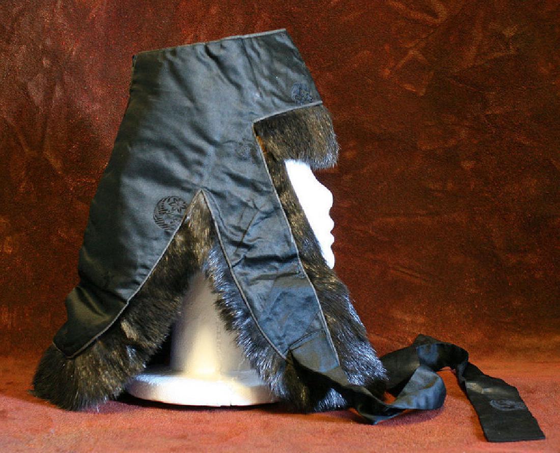 Rare Pungcha, Korean Winter Hat of Fur and Silk (1 of 6)