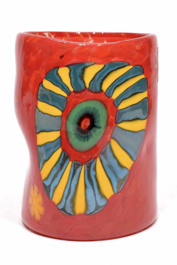 Murano glass goto: Title: Murano glass goto Maker: Moretti Nicola Origin: Murano Date/Period: 2017 Materials: glass Size: 11,5x8,5 cm 220 grams Murano glass goto with single Murrina, made by glass master Moretti. Item s