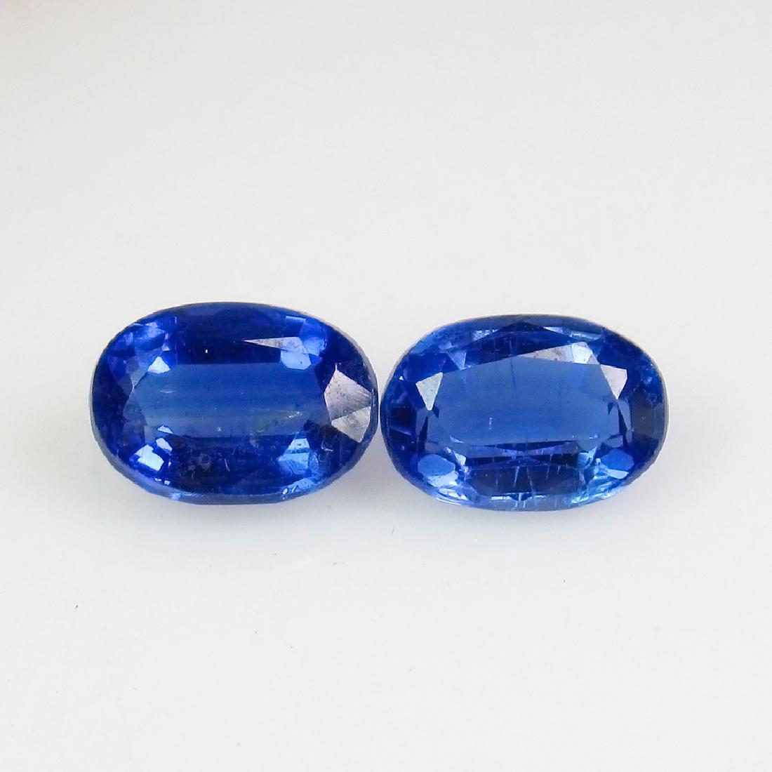 2.15 Ct Genuine Deep Blue Kyanite Oval Pair (1 of 2)