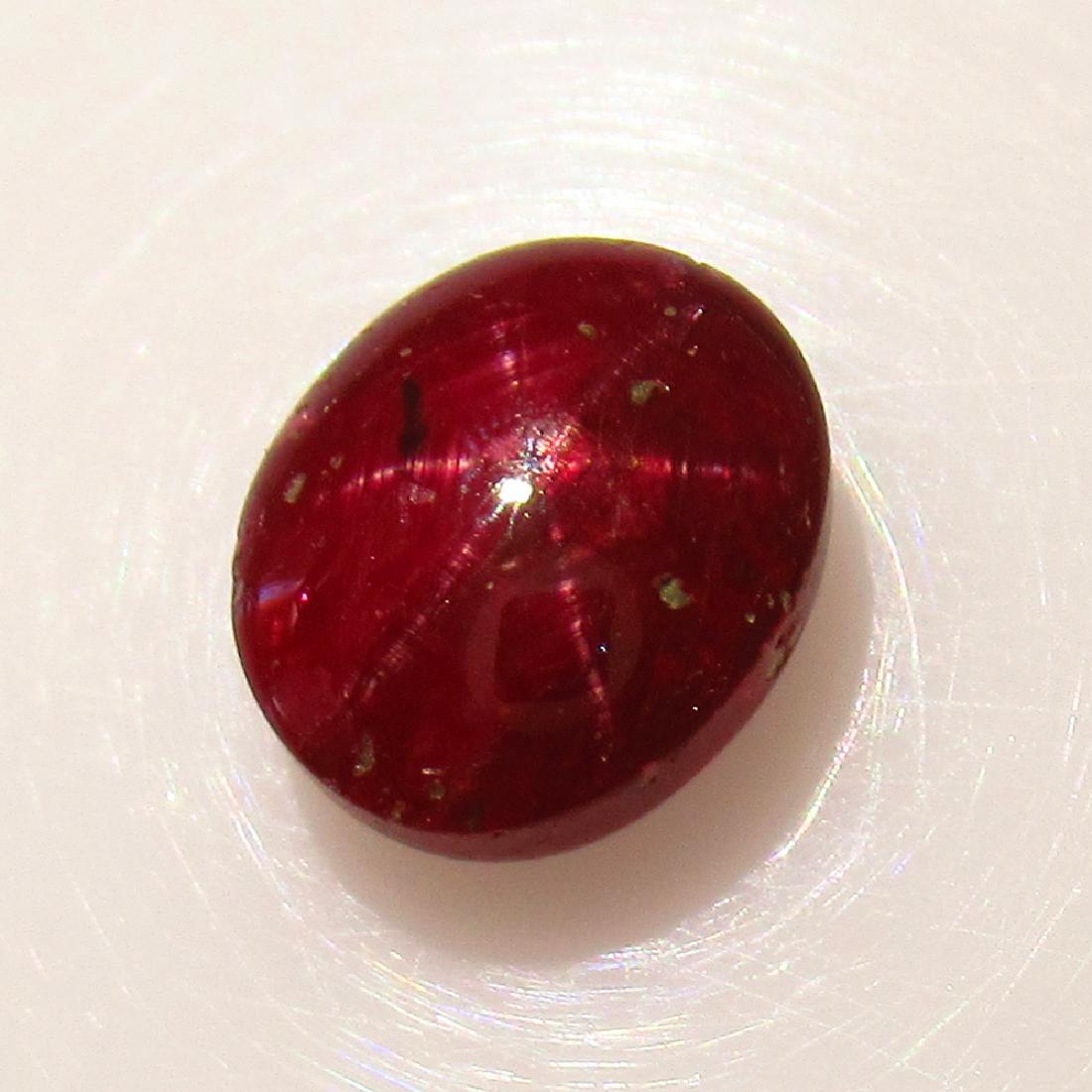 2.85 Ct Genuine Six Line Star Ruby Oval Cab (1 of 2)