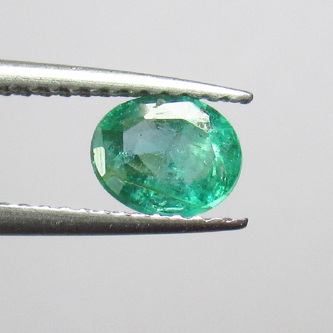 0.64 Ct Genuine Zambian Emerald Oval Cut (1 of 2)