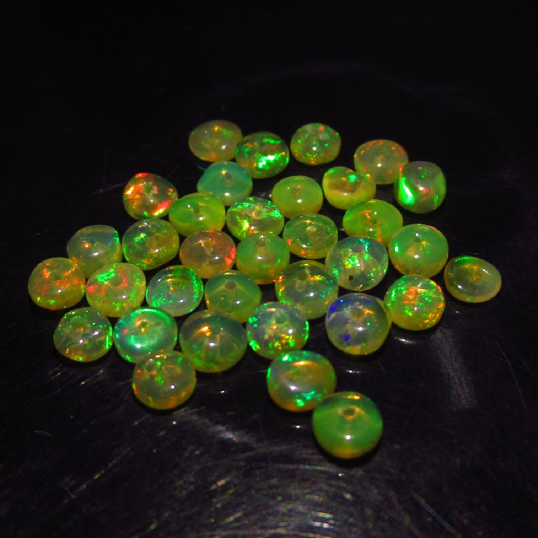3.74 Ctw Natural 34 Ethiopian Drilled Round Opal Beads (1 of 2)