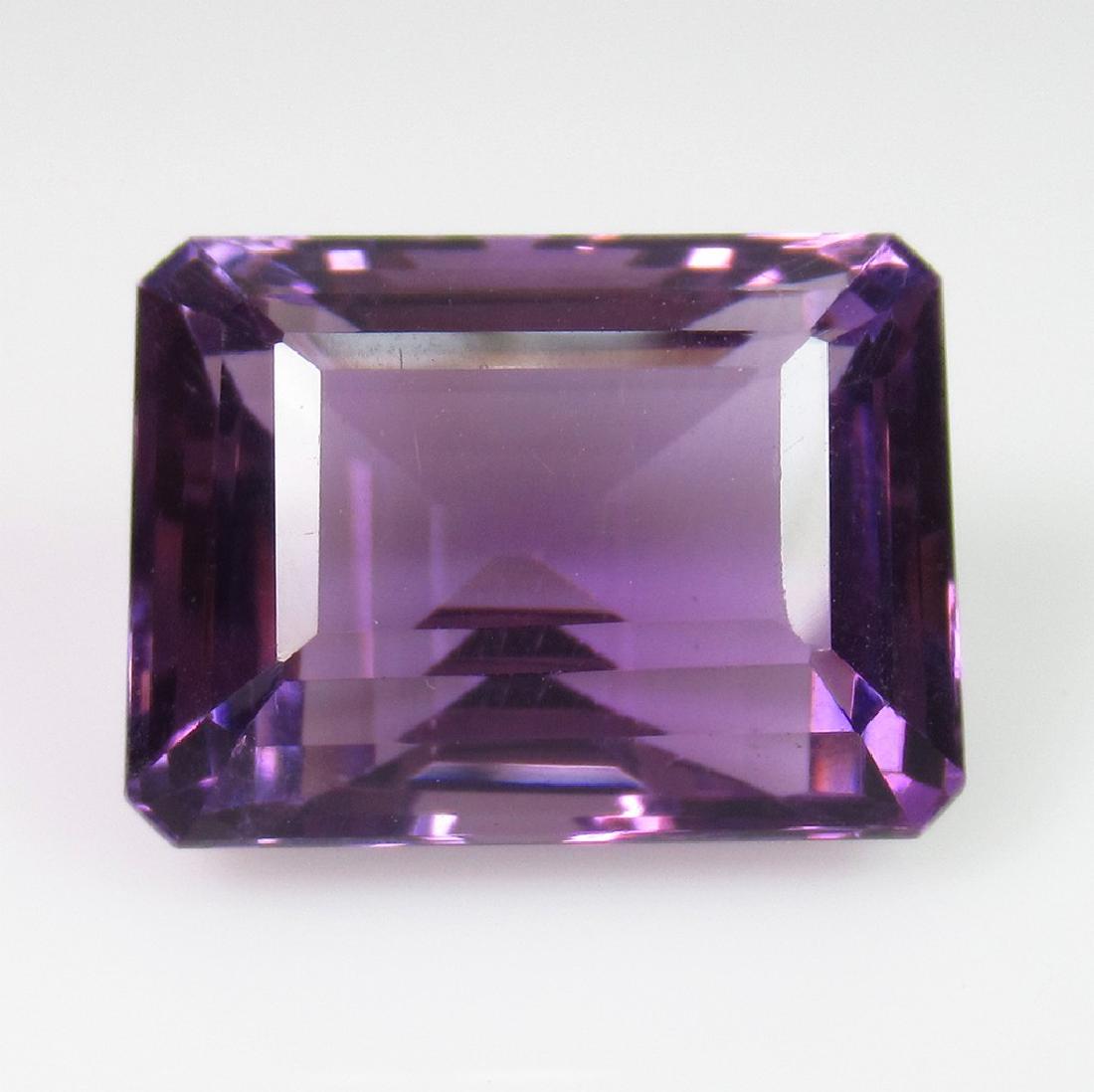 IGI Certified 15.04 Ct Genuine Amethyst Emerald Cut (1 of 3)