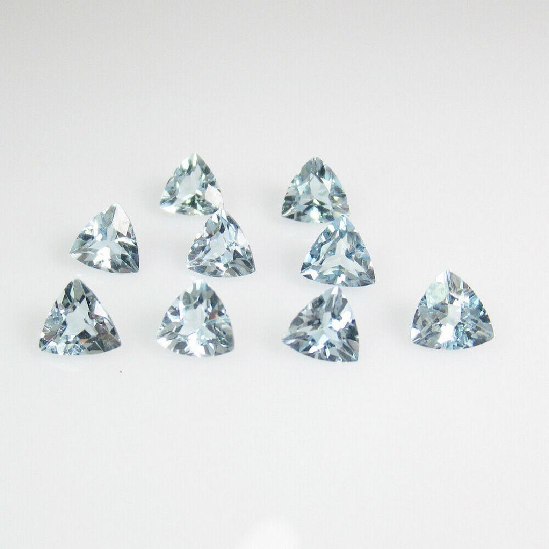3.52 Ct Natural 9 Aquamarine Trillion Set (1 of 2)