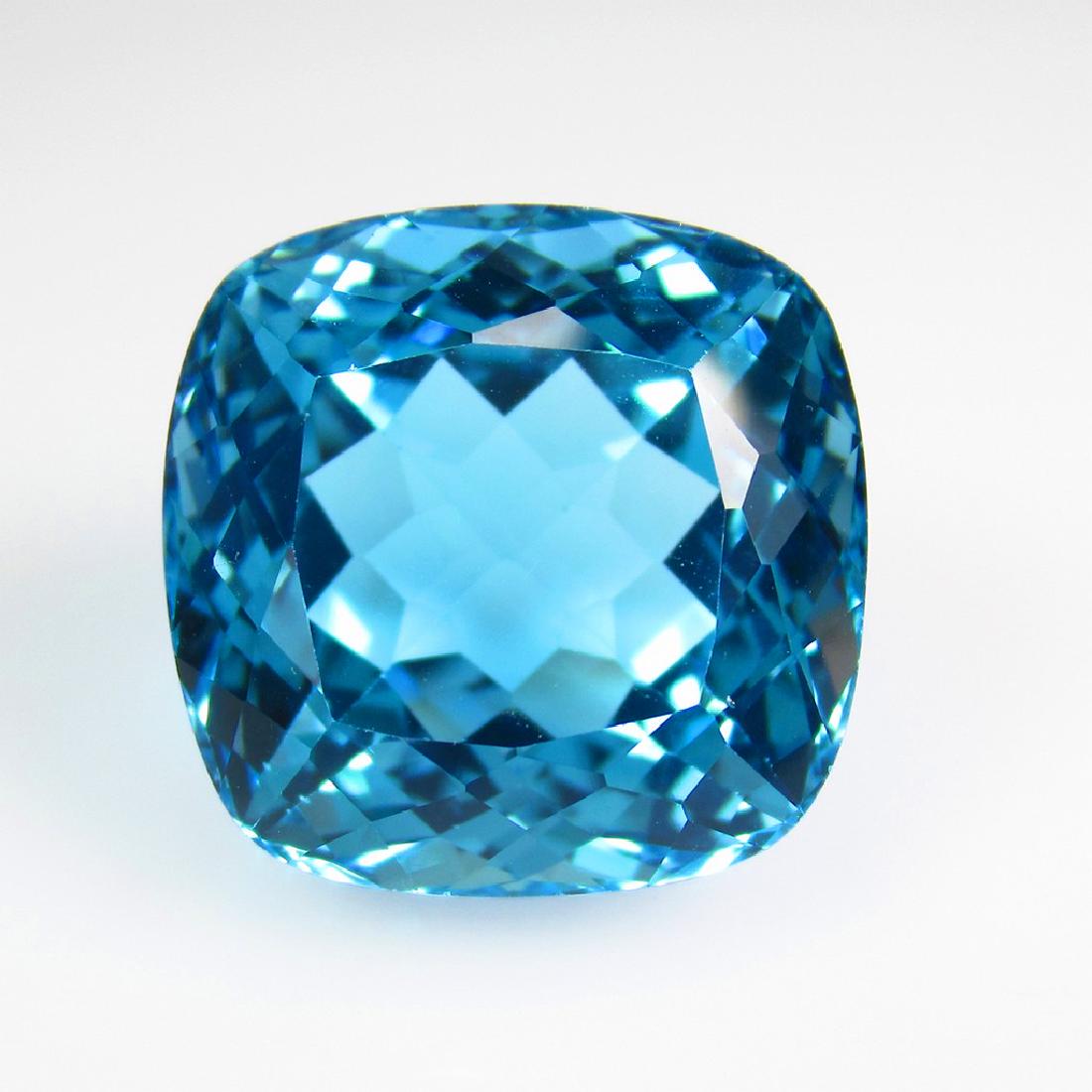 35.86 Ct Natural Swiss Blue Topaz Square Cushion Cut (1 of 3)
