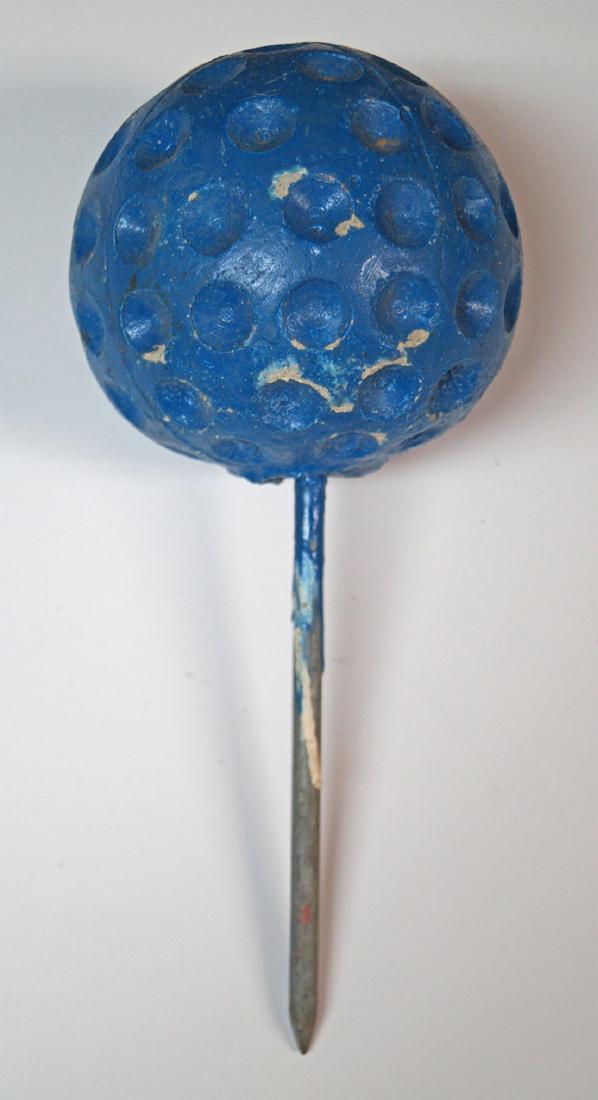 Vintage Golf Ball Green Marker Blue 200 Yards (1 of 3)