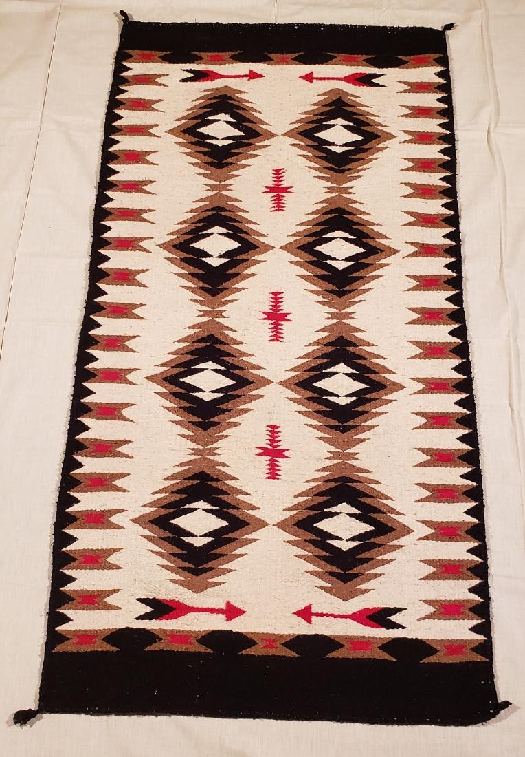 Navajo Rug With Arrows Ca 1950's (1 of 3)