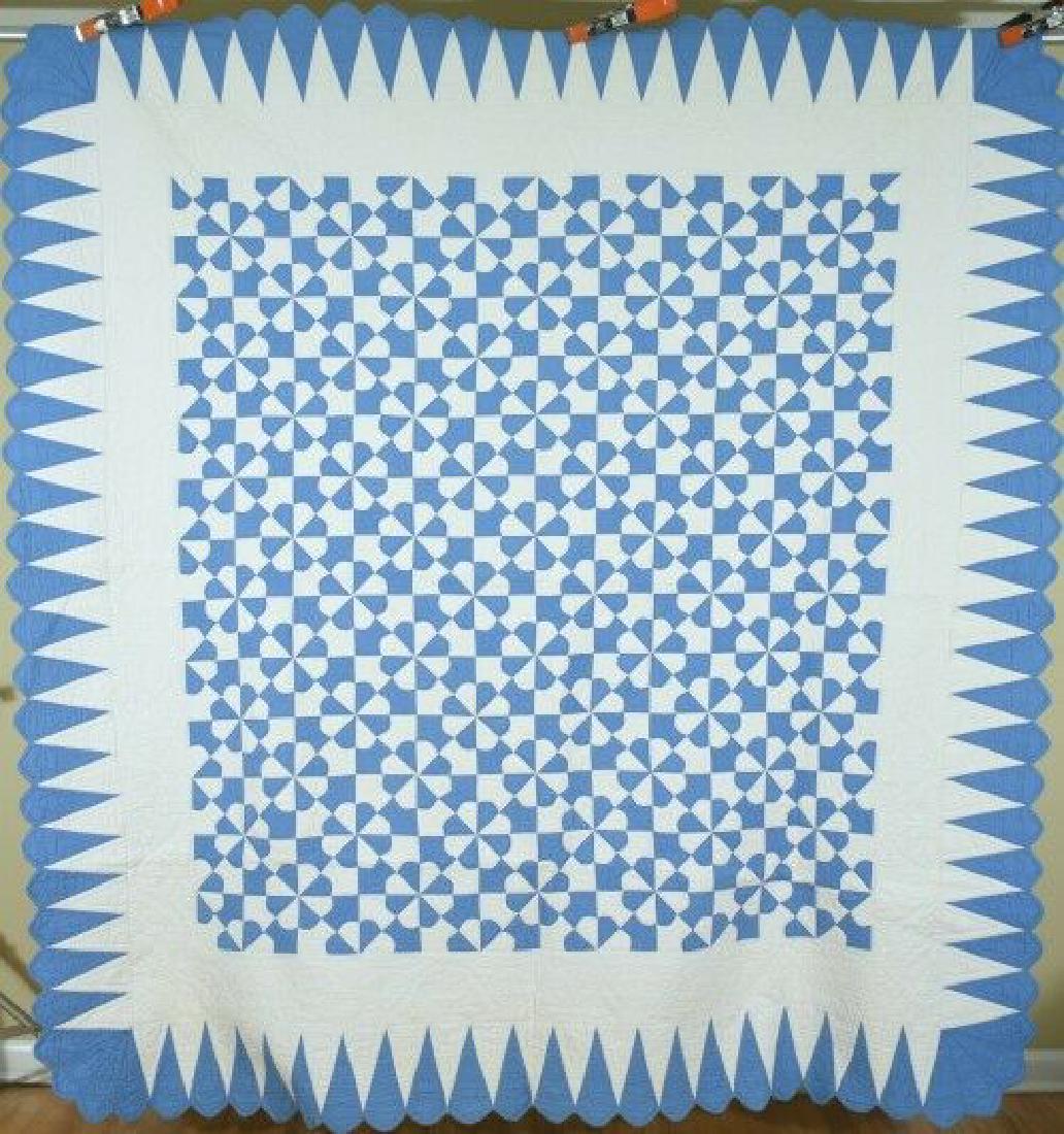 Vintage 30's Blue & White Hearts & Gizzards Antique (1 of 18)