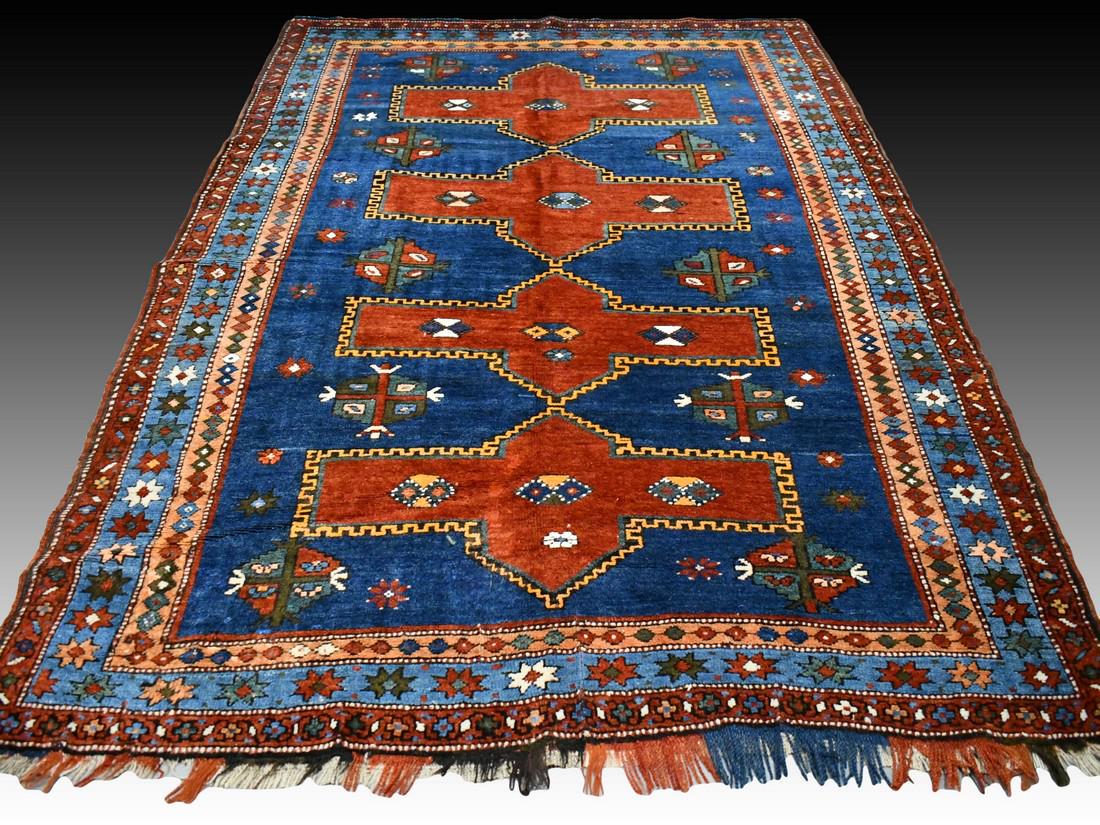 Antique Caucasian Kazak rug - 8.4 x 3.7 - around 1870s (1 of 9)