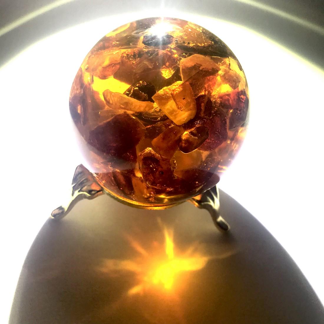 Baltic Amber sphere ball + stand (1 of 10)