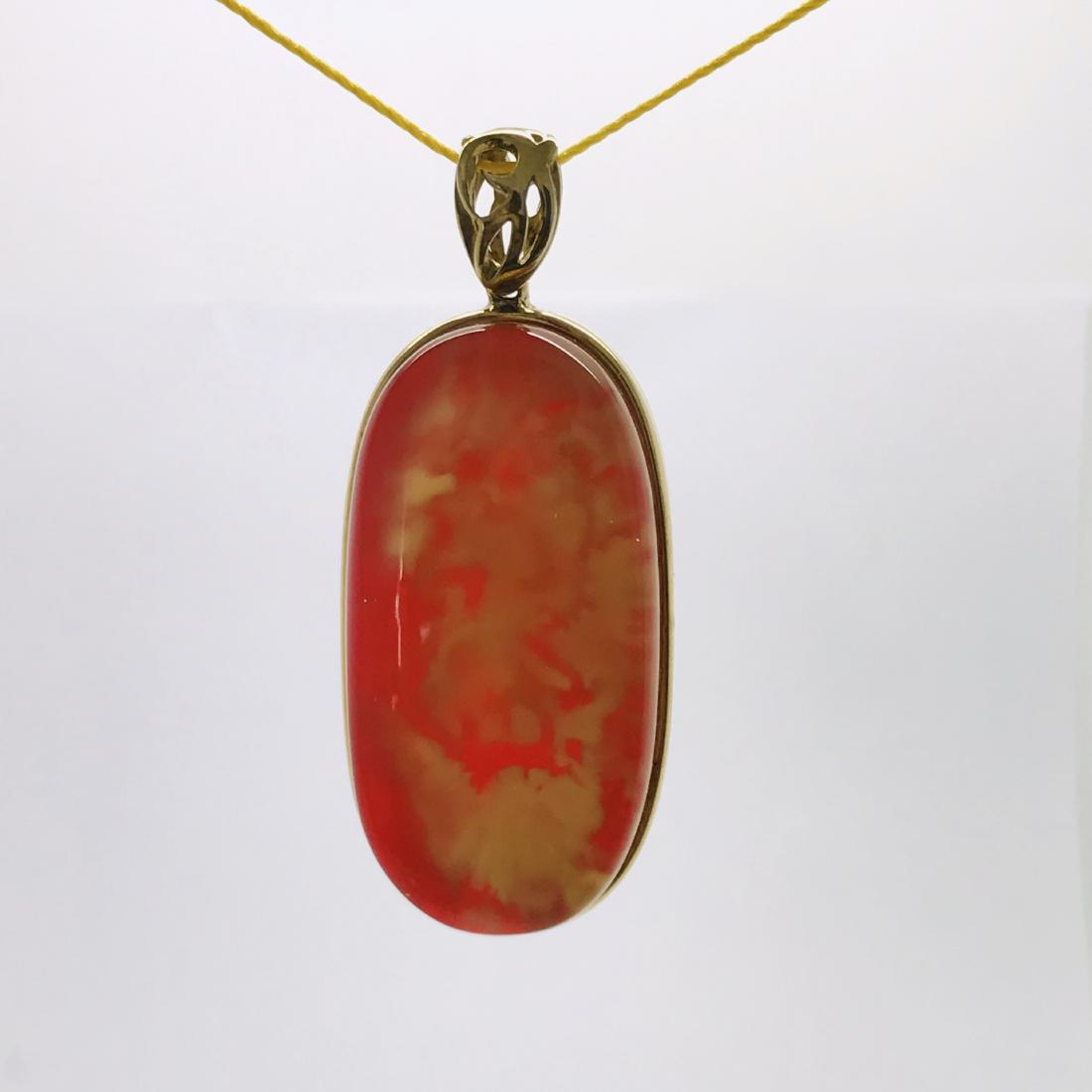 Exclusive pendant Amber in gold plated silver 5.5 cm (1 of 6)