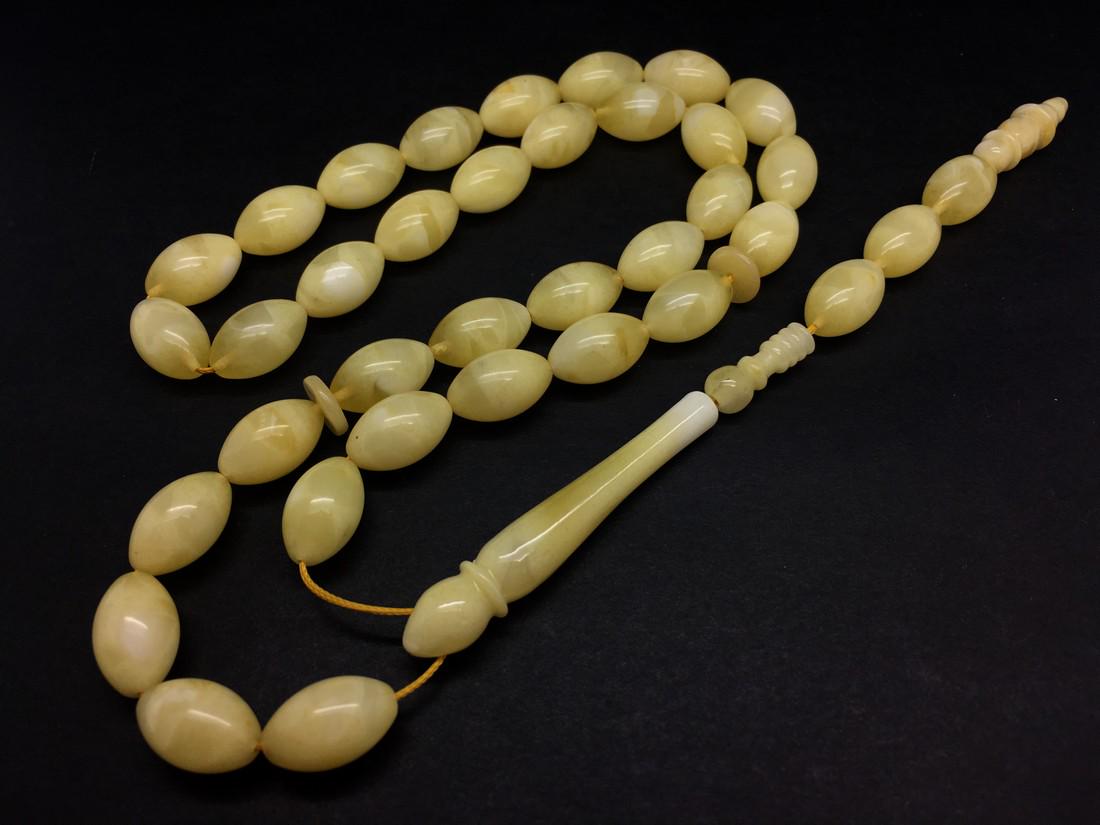 Baltic Amber Tesbih prayer beads olive shape (1 of 7)