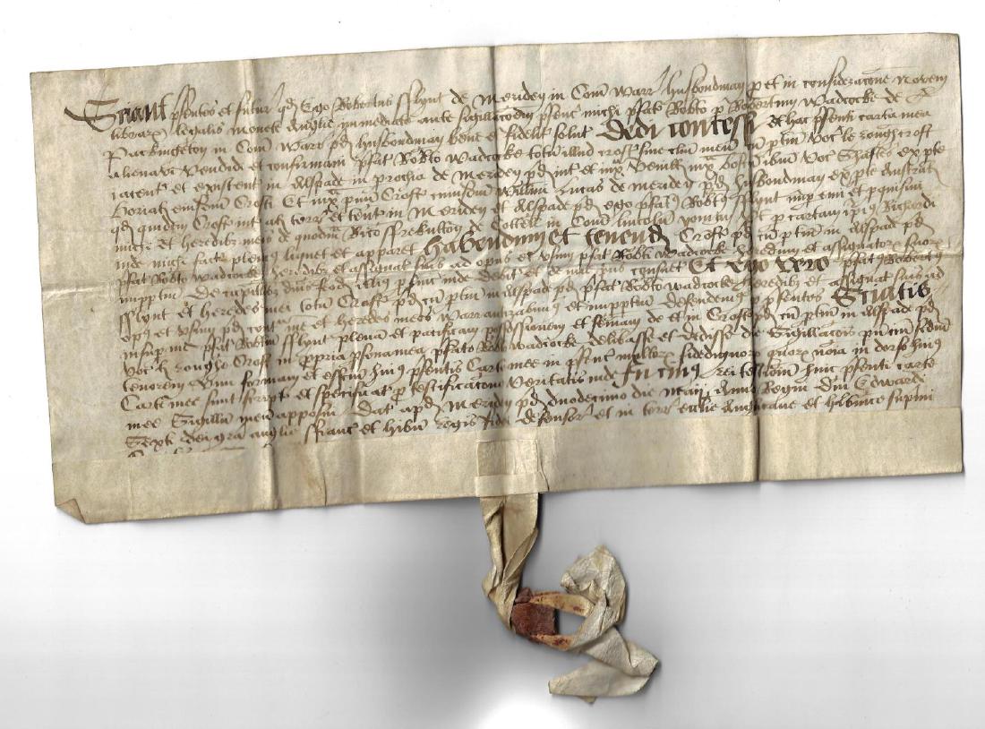 1553 English Vellum Deed Reign Edward VI (1 of 2)