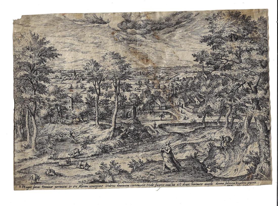 Old Master Etching from Genesis 16 Hagar Sarah (1 of 1)
