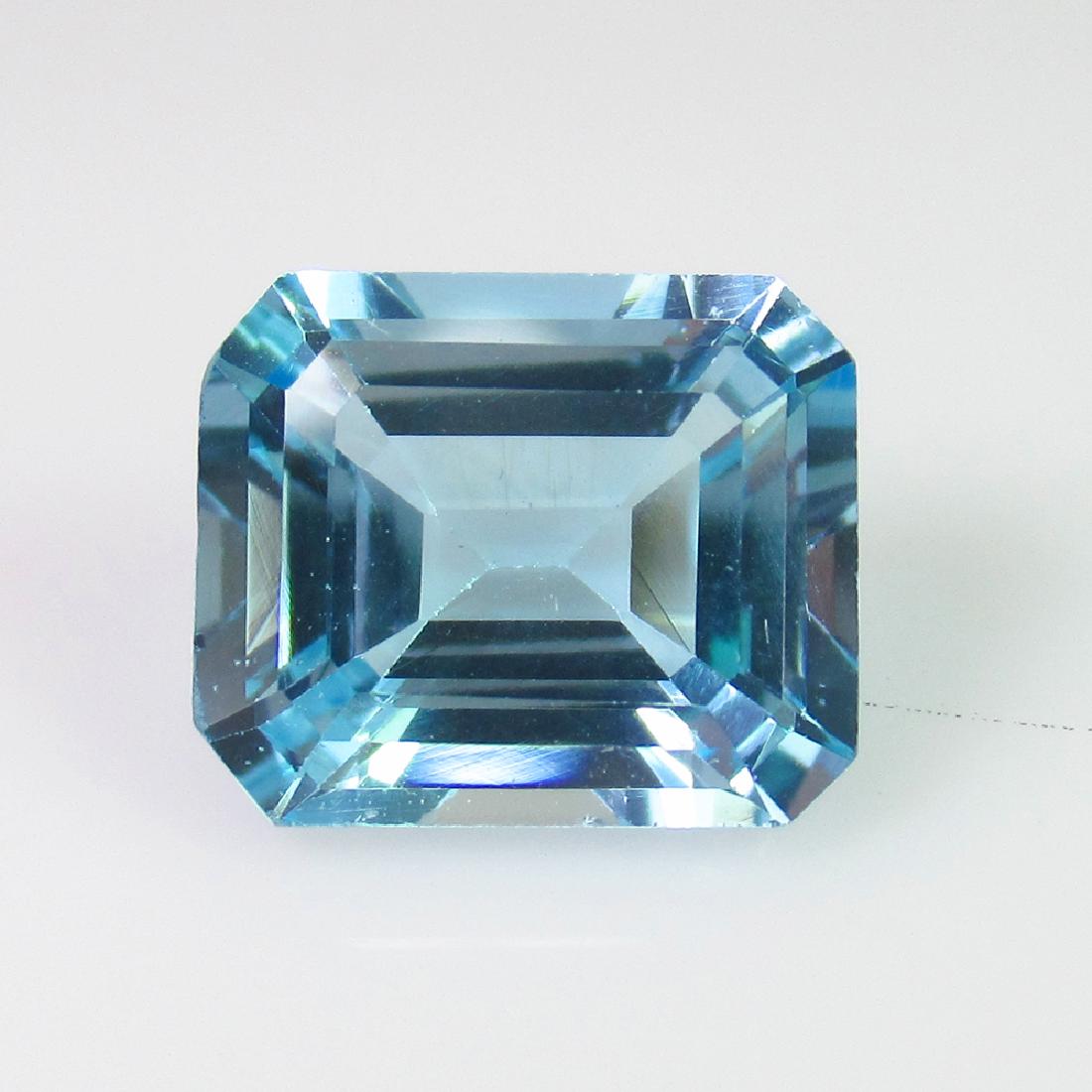 7.38 Ct Genuine Sky Blue Topaz 12X10 mm Emerald Cut (1 of 2)