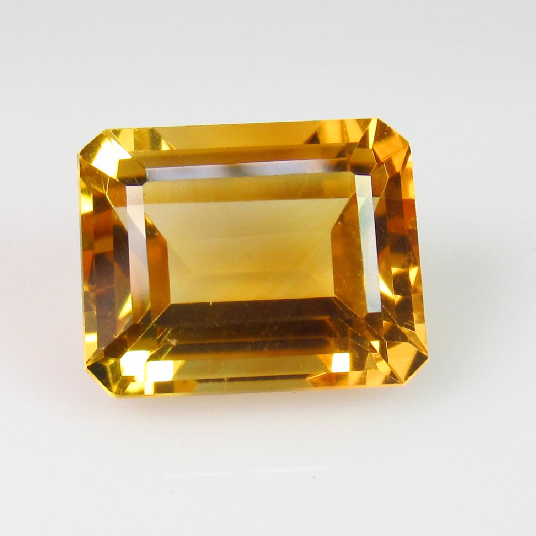 6.43 Ct Genuine Madeira Whisky Citrine Emerald Cut (1 of 2)