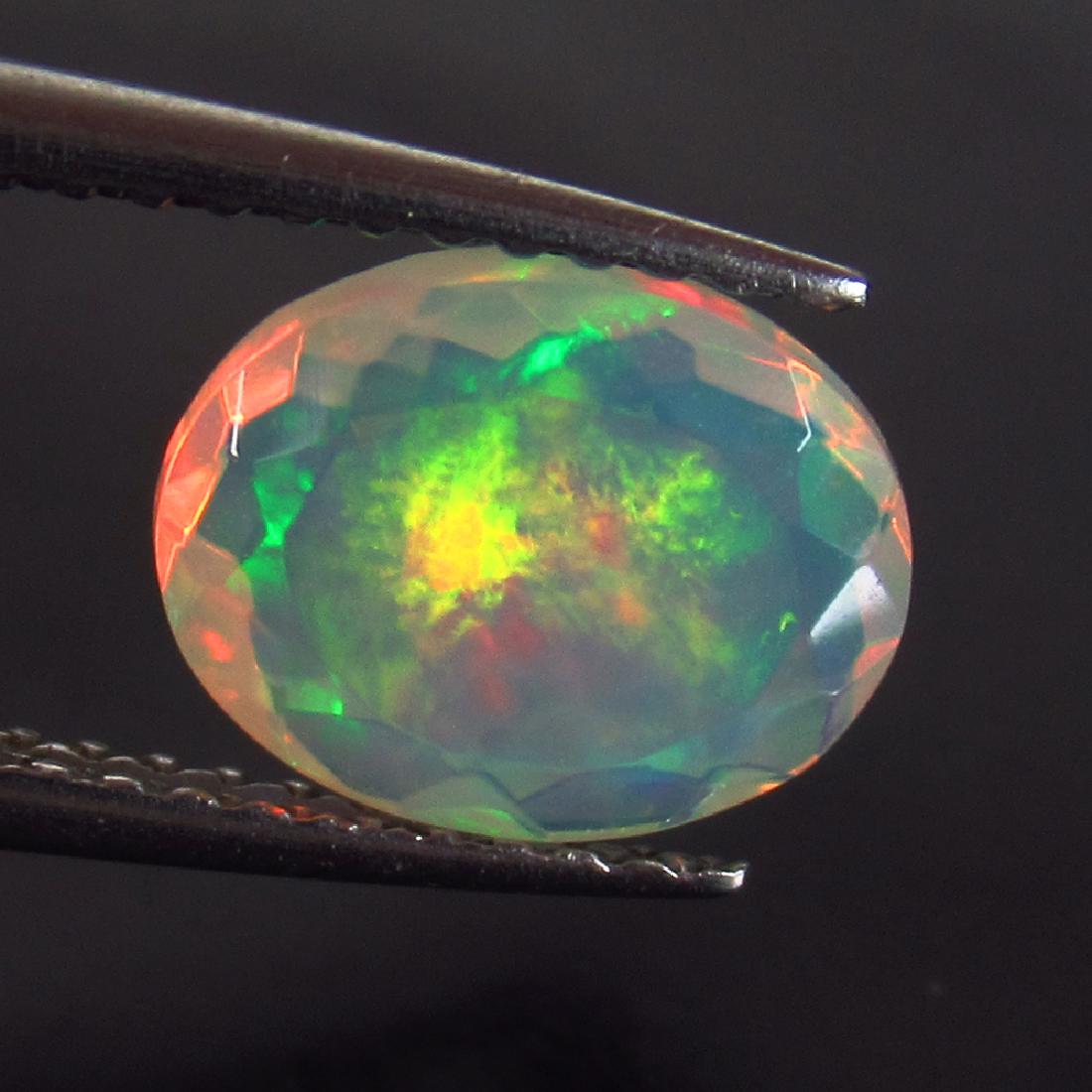 IGI Certified 1.14 Ct Genuine Faceted Fire Opal Oval (1 of 3)