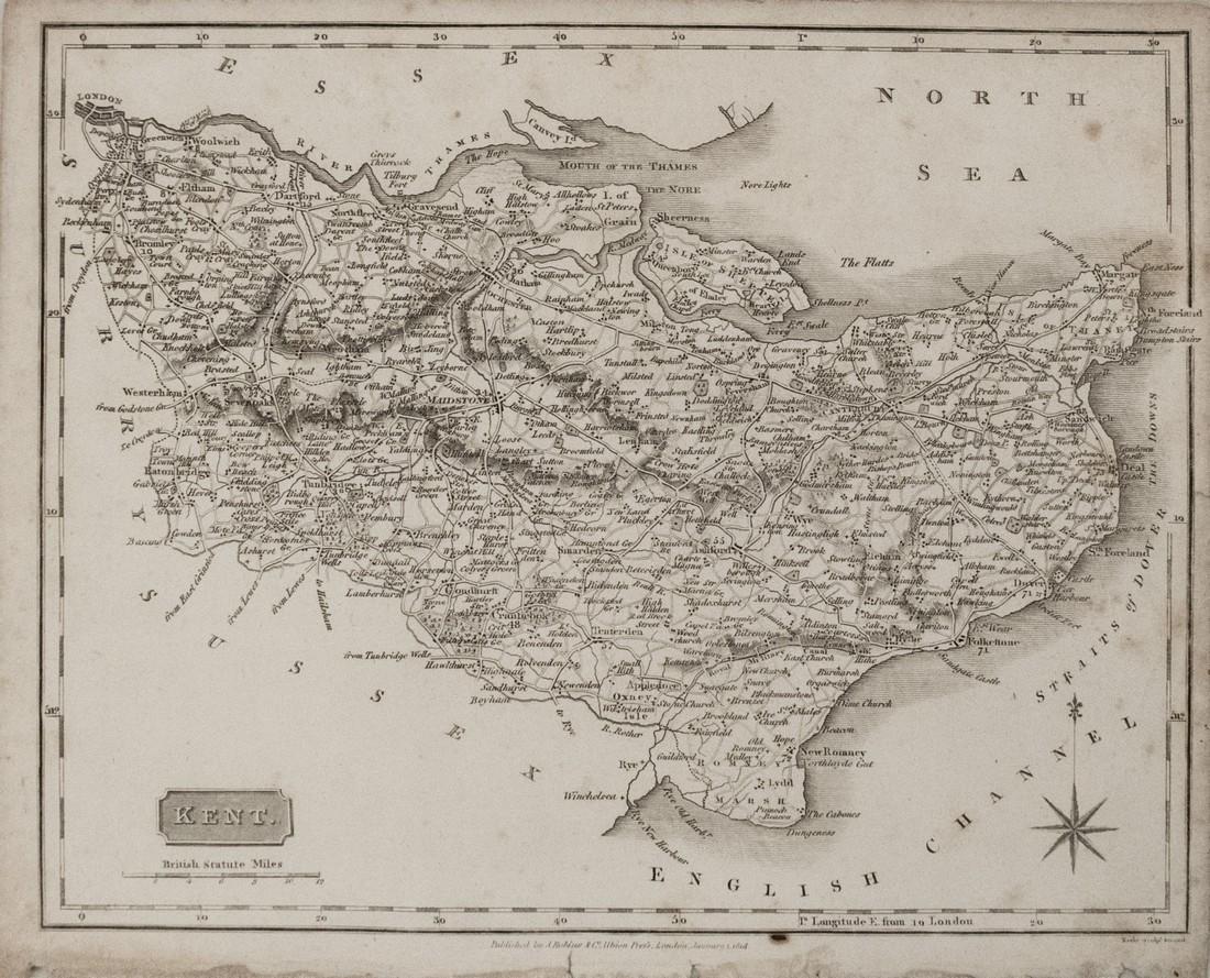 1818 Neele Map of Kent -- Kent (1 of 1)