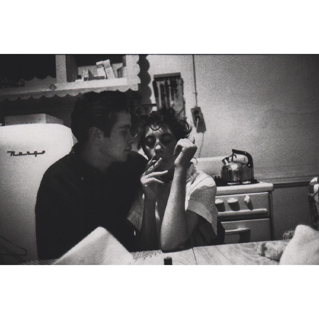 BRUCE DAVIDSON - Brooklyn Gang, Young Couple: Artist: BRUCE DAVIDSON Print Title: Brooklyn Gang Medium: Sheet-fed Gravure Printing Date: 1990's Printed in Japan Image Size: 8 x 5.25 inches Bruce Davidson (b. 1933) is an American photographer. He