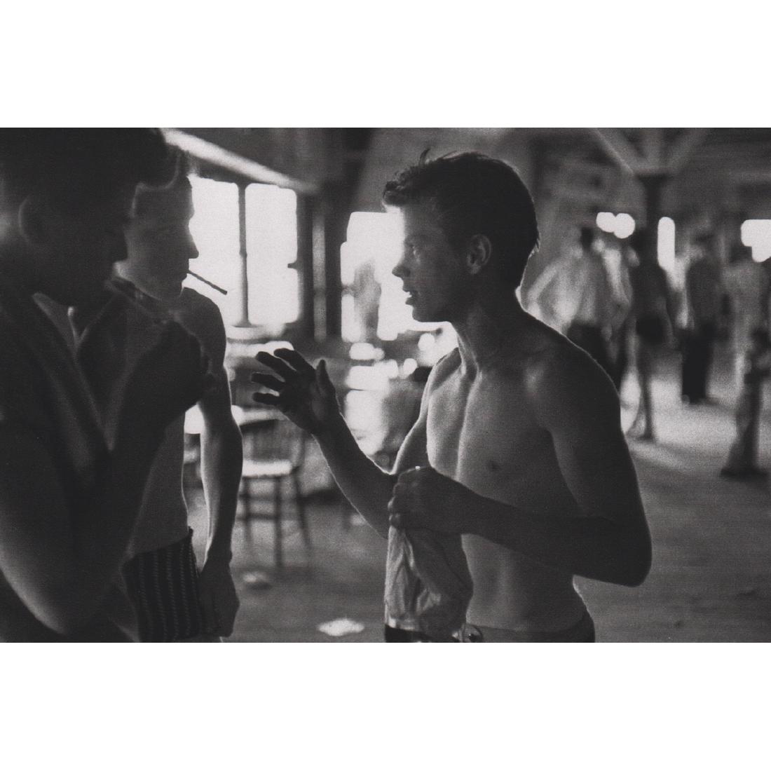 BRUCE DAVIDSON - Brooklyn Gang: Artist: BRUCE DAVIDSON Print Title: Brooklyn Gang Medium: Sheet-fed Gravure Printing Date: 1990's Printed in Japan Image Size: 8 x 5.25 inches Bruce Davidson (b. 1933) is an American photographer. He