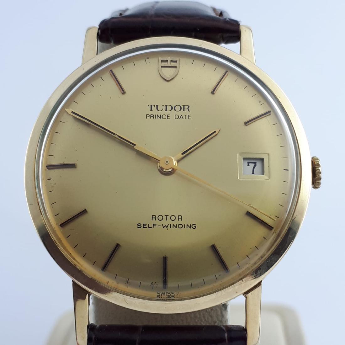 Tudor - Vintage Prince Date 9kt Gold Automatic - Men -: Brand:Tudor Model:Vintage Prince Date 9kt Gold Automatic Gender:Men Period:1980-1989 Movement:Automatic Case material:Yellow gold Material fineness:9kt Extras:Universal Watch Box Type:Analogue wristwa