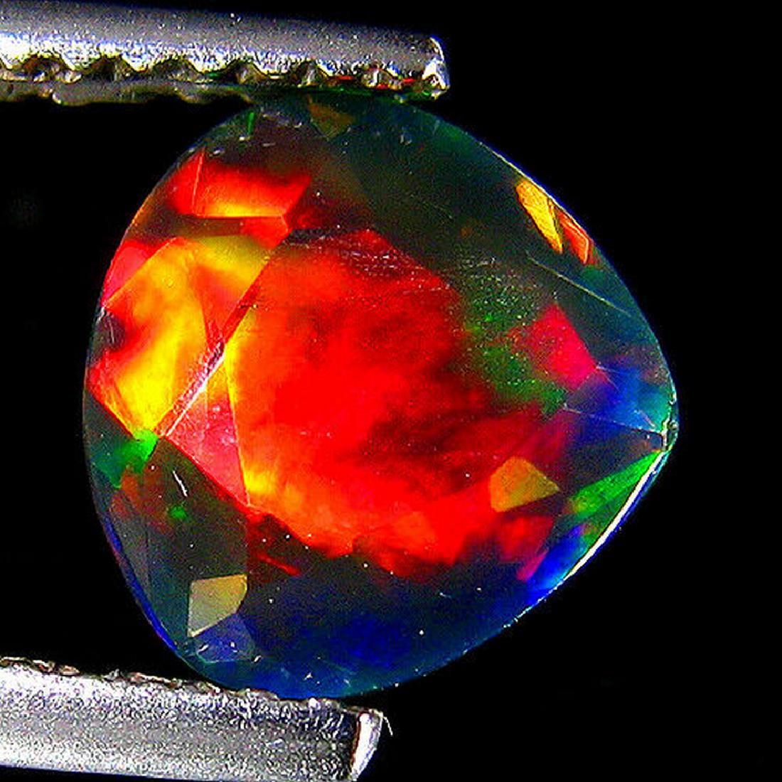 1.07 ct rainbow flashy floral harlequin facet black (1 of 1)