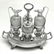 ANTIQUE PAUL STORR GEORGIAN SILVER & GLASS CRUET SET