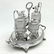 ANTIQUE PAUL STORR GEORGIAN SILVER & GLASS CRUET SET - 3