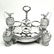 ANTIQUE PAUL STORR GEORGIAN SILVER & GLASS CRUET SET - 4