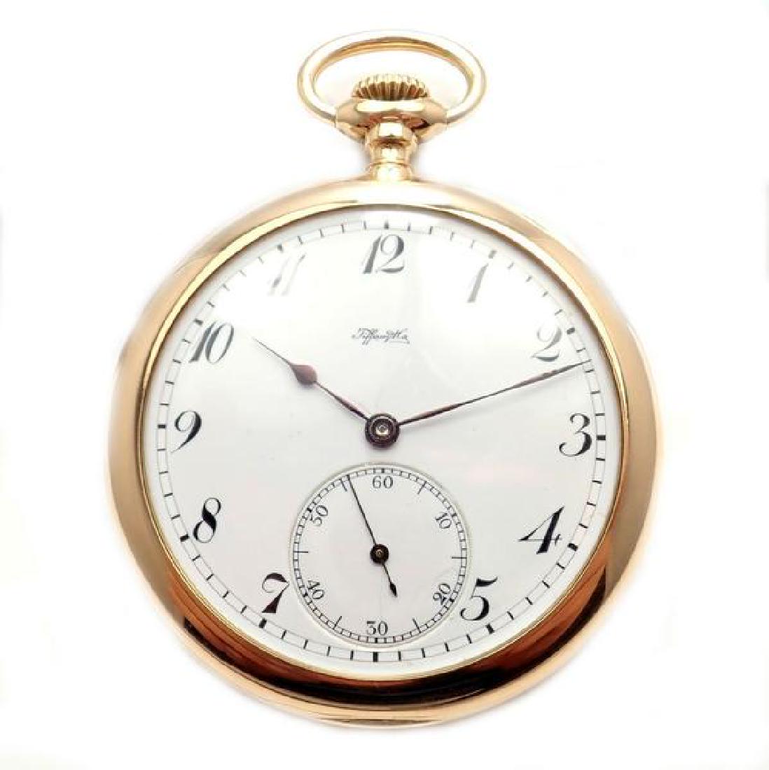 Authentic! Tiffany & Co 18k Yellow Gold Triple Signed: More About the Piece: Metal: 18k Yellow Gold Case Case Dimensions: 49mm - 23S Weight: 80.1 grams Movement: Patek Philippe Mechanical Hand Winding Hallmarks: Tiffany & Co 18k 76036 Reserve: $