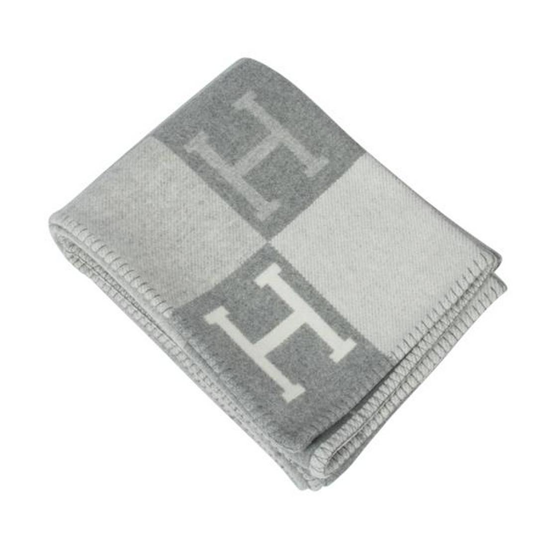 Hermes Avalon III Signature H Gris Clair And Ecru Throw Jul 31 Hermes Avalon III Signature H Gris Clair And Ecru Throw Jul 31