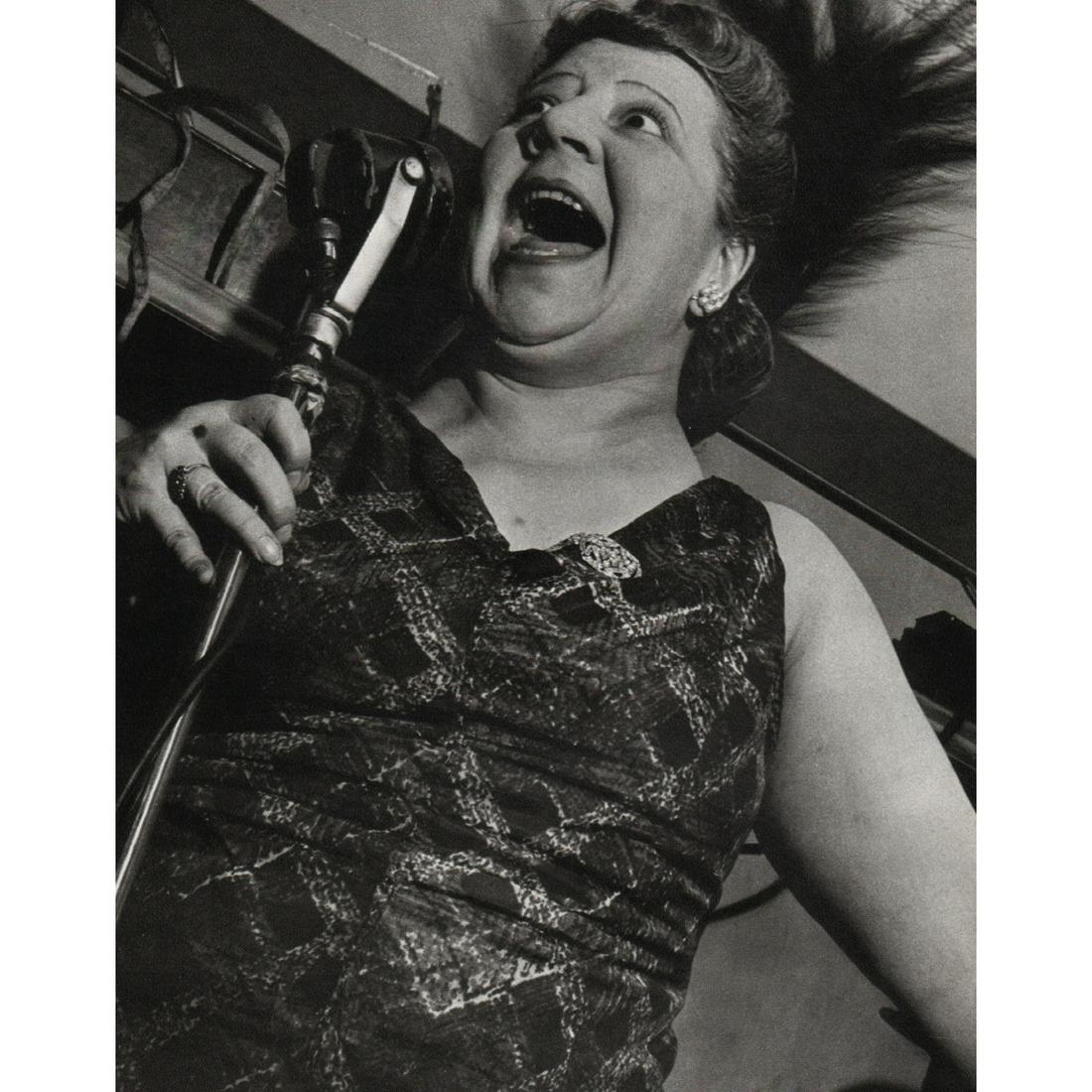 LISETTE MODEL - Singer at the Café Metropole, New York: Artist: LISETTE MODEL Print Title: Singer at the Café Metropole, New York Medium: Sheet-fed Gravure Printing Date: 1970's Printed in Switzerland Image Size: 7 x 8.75 inches Lisette Model born Elise A