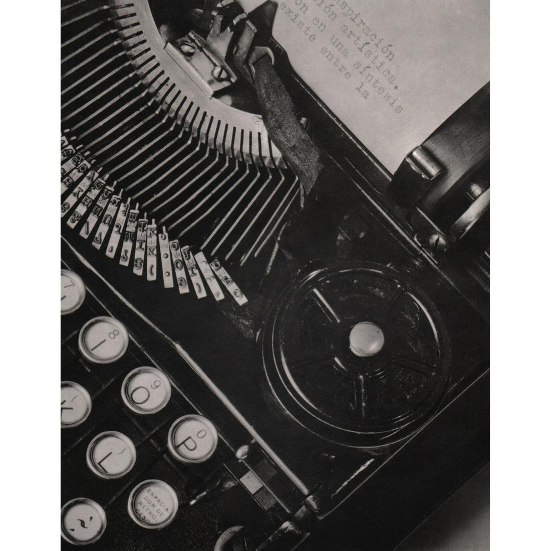 TINA MODOTTI - Typewriter of Julio Antonio Mella, 1929: Artist: TINA MODOTTI Print Title: Typewriter of Julio Antonio Mella, 1929 Limited Edition Folio 428/1000 Medium: Sheet-fed Gravure Printing Date: 1970's Printed in Italy Image Size approx: 7.5 X 9.5 i
