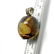 Vintage silver Baltic amber pendant charm 4cm
