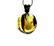Vintage silver Baltic amber pendant charm 4cm - 5