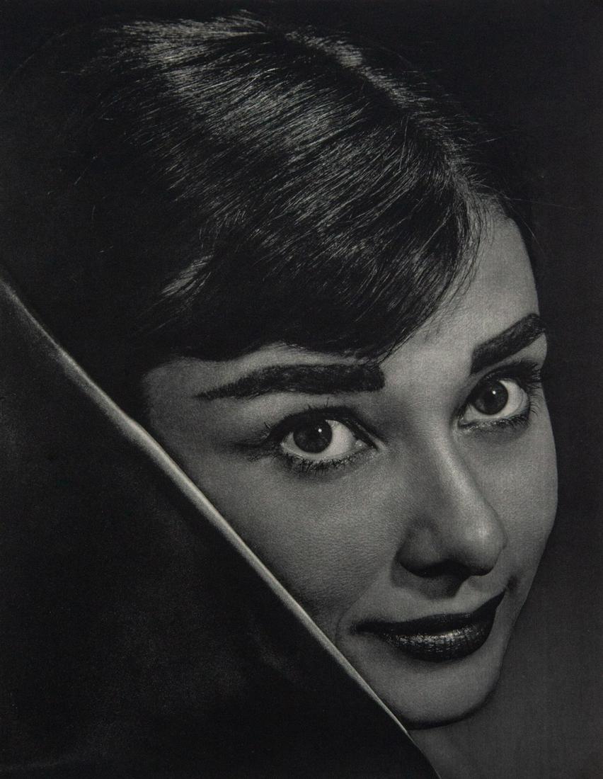 YOUSUF KARSH - Audrey Hepburn: Artist: Yousuf Karsh Title: Audrey Hepburn Medium: Sheet Fed Gravure, 1960, Netherlands Dimensions: 9.45x12" Heat Wax Mounted on 12x16" Conservation Board Yousuf Karsh (1908-2002) was an Armenian-Cana