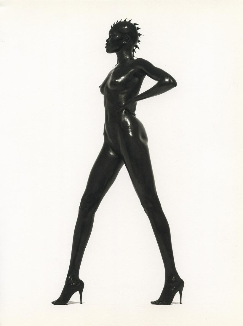 HERB RITTS - Alek Wek, Los Angeles: Artist: Herb Ritts Title: Alek Wek, Los Angeles Medium: Photo Litho, 1999, France Dimensions: 8.15x10.9" Heat Wax Mounted on 12x16" Conservation Board Herb Ritts (1952-2002) was an American fashion ph