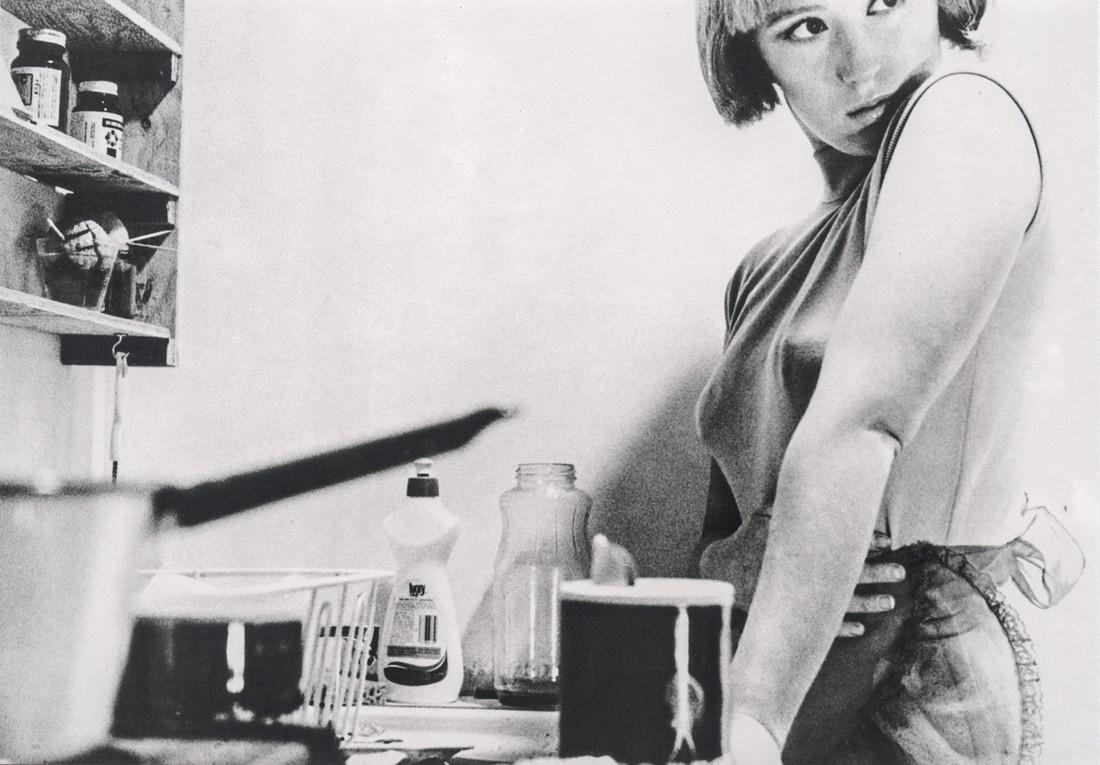 CINDY SHERMAN - Untitled Film Still #3, 1977: Artist: Cindy Sherman Title: Untitled Film Still #3, 1977 Medium: Photo Litho, 1984, Germany Dimensions: 6.6x4.6" Heat Wax Mounted on 8.5x11" Conservation Board Cindy Sherman is an American photograph