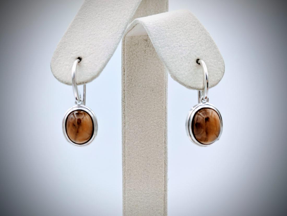Sterling Silver Tiger's Eye Earrings (1 of 4)
