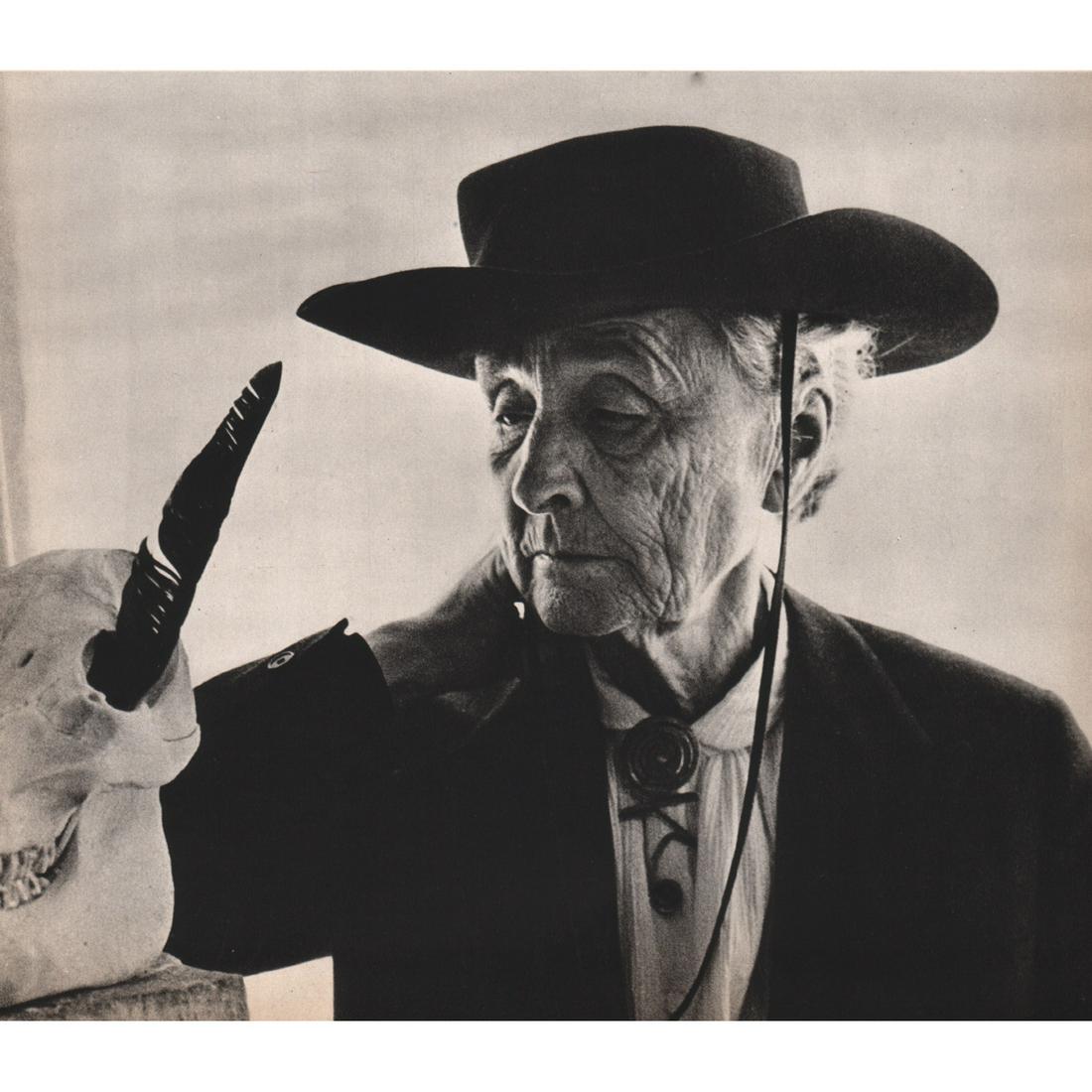 CECIL BEATON - Georgia O'Keeffe: Artist: CECIL BEATON Print Title: Georgia O'Keeffe Medium: Sheet-fed Gravure Printing Date: 1960's Printed in Great Britain Image Size: 8.5 X 7.25 inches Cecil Beaton was an English fashion, portrait 