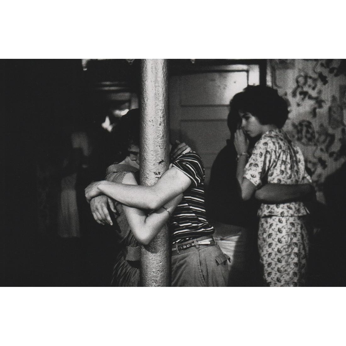 BRUCE DAVIDSON - Brooklyn Gang, Slow Dancing: Artist: BRUCE DAVIDSON Print Title: Brooklyn Gang Medium: Sheet-fed Gravure Printing Date: 1990's Printed in Japan Image Size: 8.25 x 5.5 inches Bruce Davidson (b. 1933) is an American photographer. H