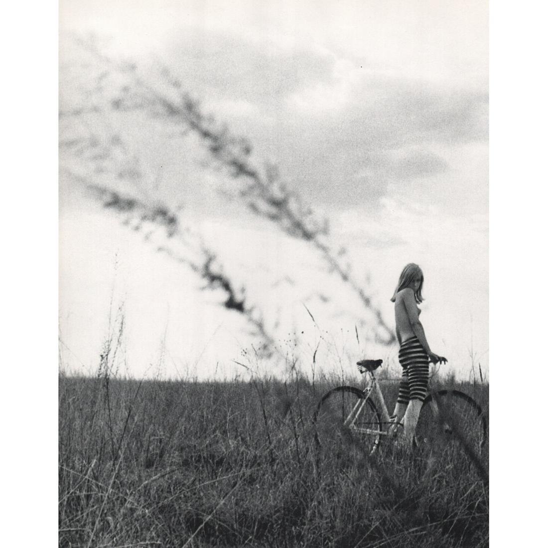 KARL DE HAAN - Topless Bike Ride: Artist: KARL DE HAAN Print Title: Topless Bike Ride Medium: Sheet-fed gravure Printing Date: 1960's Printed in Switzerland Image Size approx: 10 x 12 inches Karl de Haan (1929-2002) was born in Java,