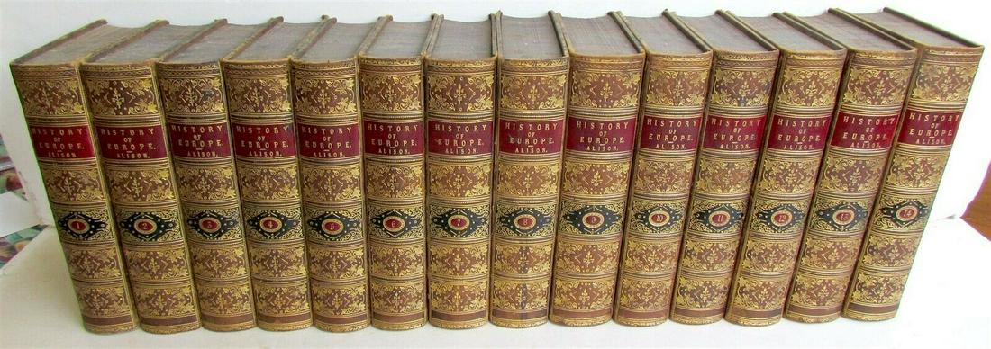 1849 14 volumes HISTORY OF EUROPE ARCHIBALD ALISON (1 of 12)